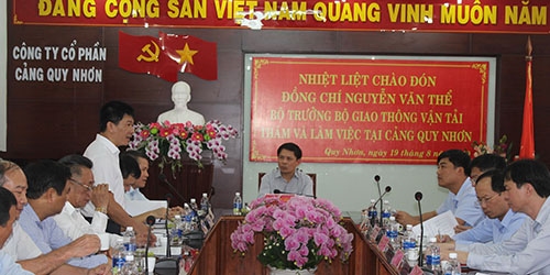 Đồng chí Nguyễn Văn Thế -Ủy viên BCH Trung Ưowng Đảng, Bộ Trưởng Bộ giao thông vân tải đã về thăm và